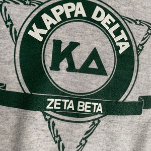 Vintage 90s Kappa Delta Zeta Beta Chapter Union University Crewneck Sweatshirt Size Medium Quality Made in USA