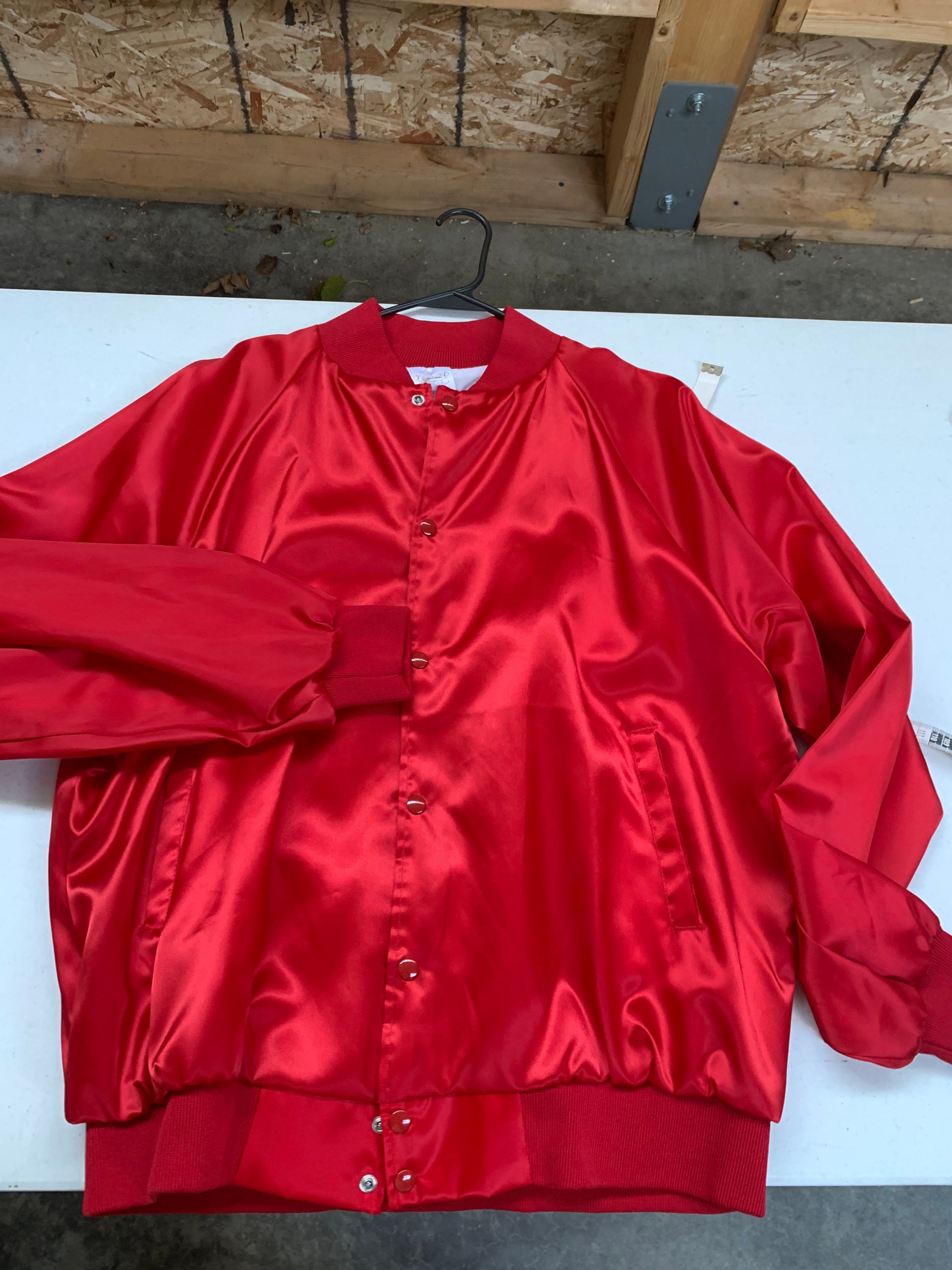 Vintage 70s Cheerleader Red Satin Jacket XL EUC Excellent | Etsy