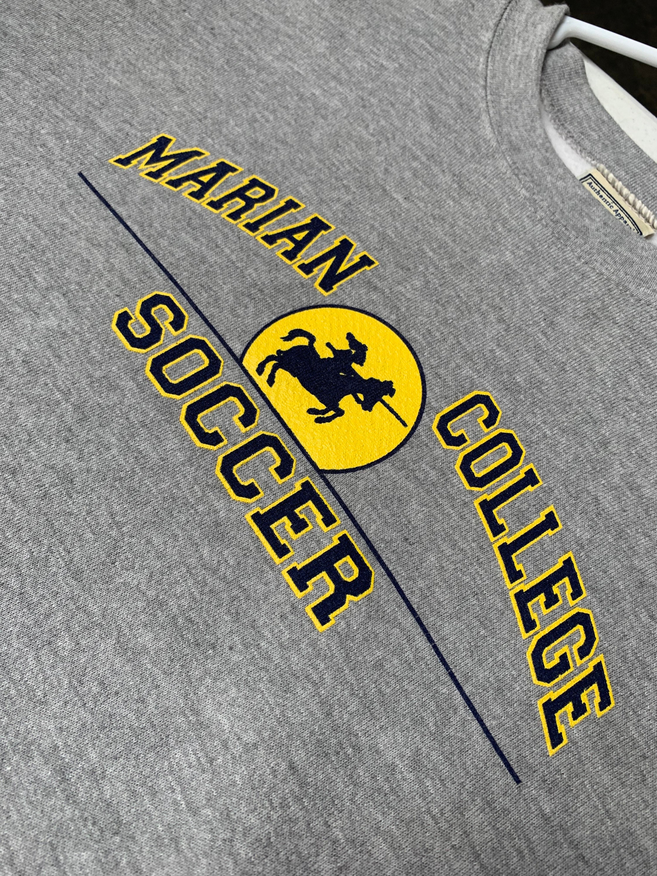 Vintage Marian College Soccer Crewneck Sudadera Tamano 2XL Niza Etsy Mexico