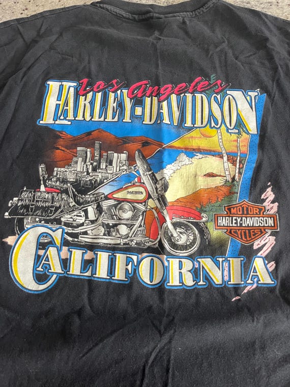Vintage 1990s Harley Davidson Graphic T Shirt the Strong Survive