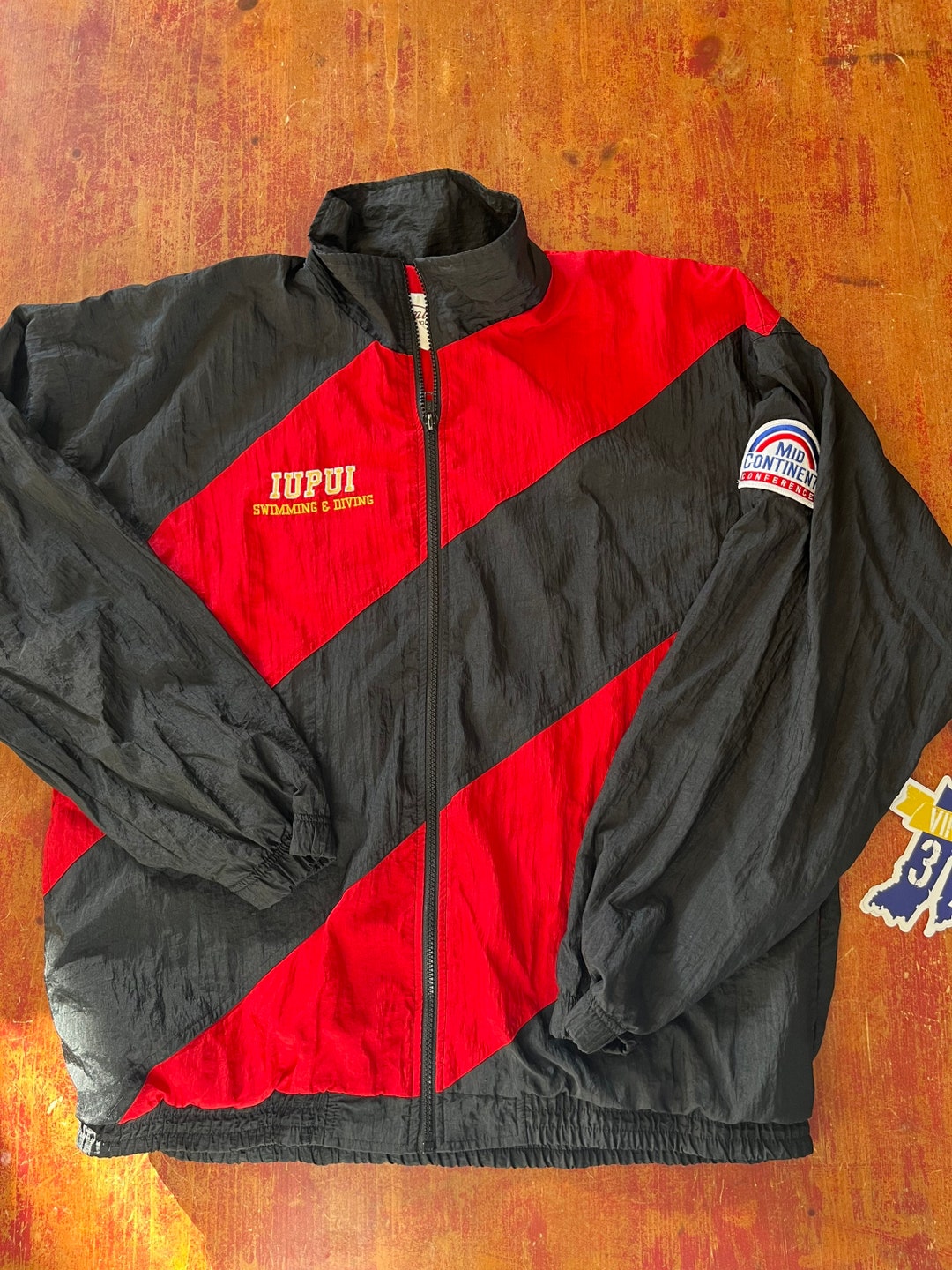 Vintage IUPUI Swimming & Diving Jacket Full Zip Size Large Quality