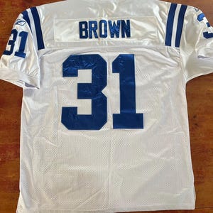 Vintage Indianapolis Colts Donald Brown Jersey #31 Highest Quality Embroidered