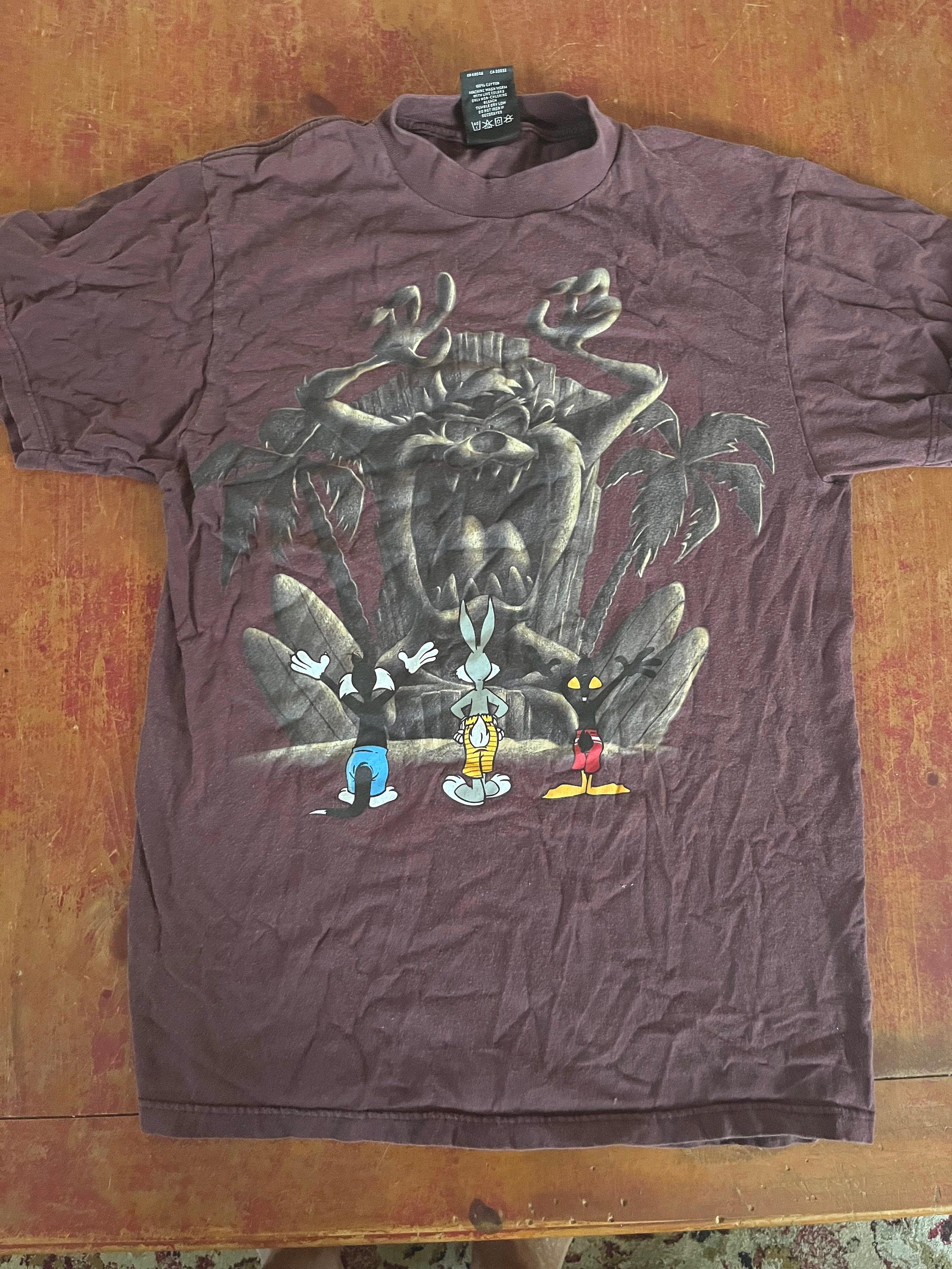 Vintage Tasmanian Devil Looney Tunes T Shirt Size Medium Bugs 