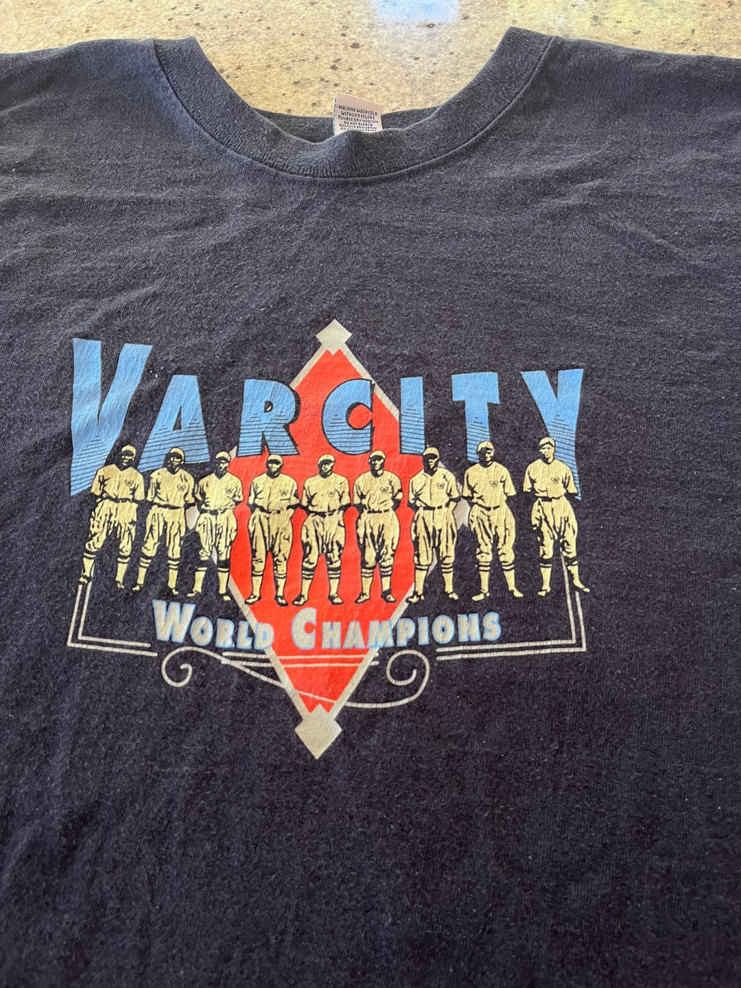Chompa Varcity Vintage Varcity Baseball World Series Champions T Shirt Size 3XL ...