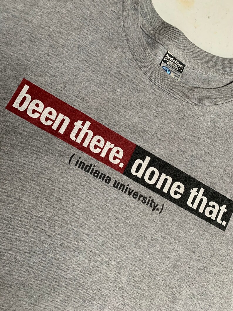 Vintage IU Indiana University Alumni Been There Done That T Shirt Size 2XL image 3