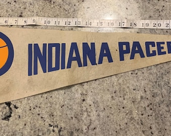 Vintage 70s Indiana Pacers Pennant NBA Basketball