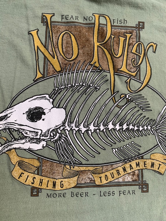 No Rules Fishing Tournament T Shirt Size XL More Beer Less Fear -   Canada