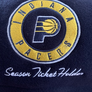 Vintage Indiana Pacers Fleece Decke Dauerkartenhalter Sammlerstück Großes 68 x 48 Qualität gesticktes Logo
