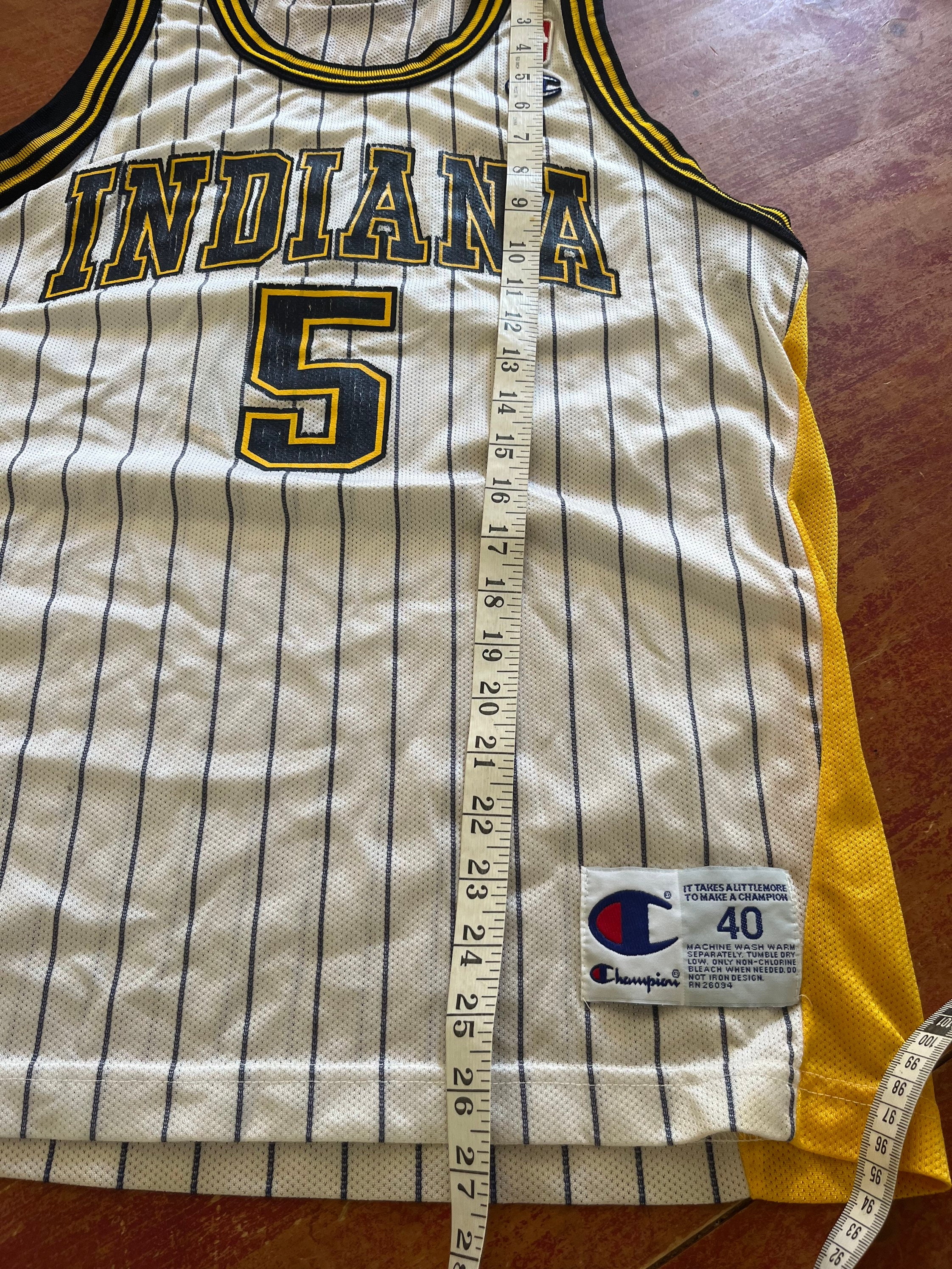 Vintage Champion Brand Indiana Pacers Jalen Rose Jersey Size X-Large –  Yesterday's Attic