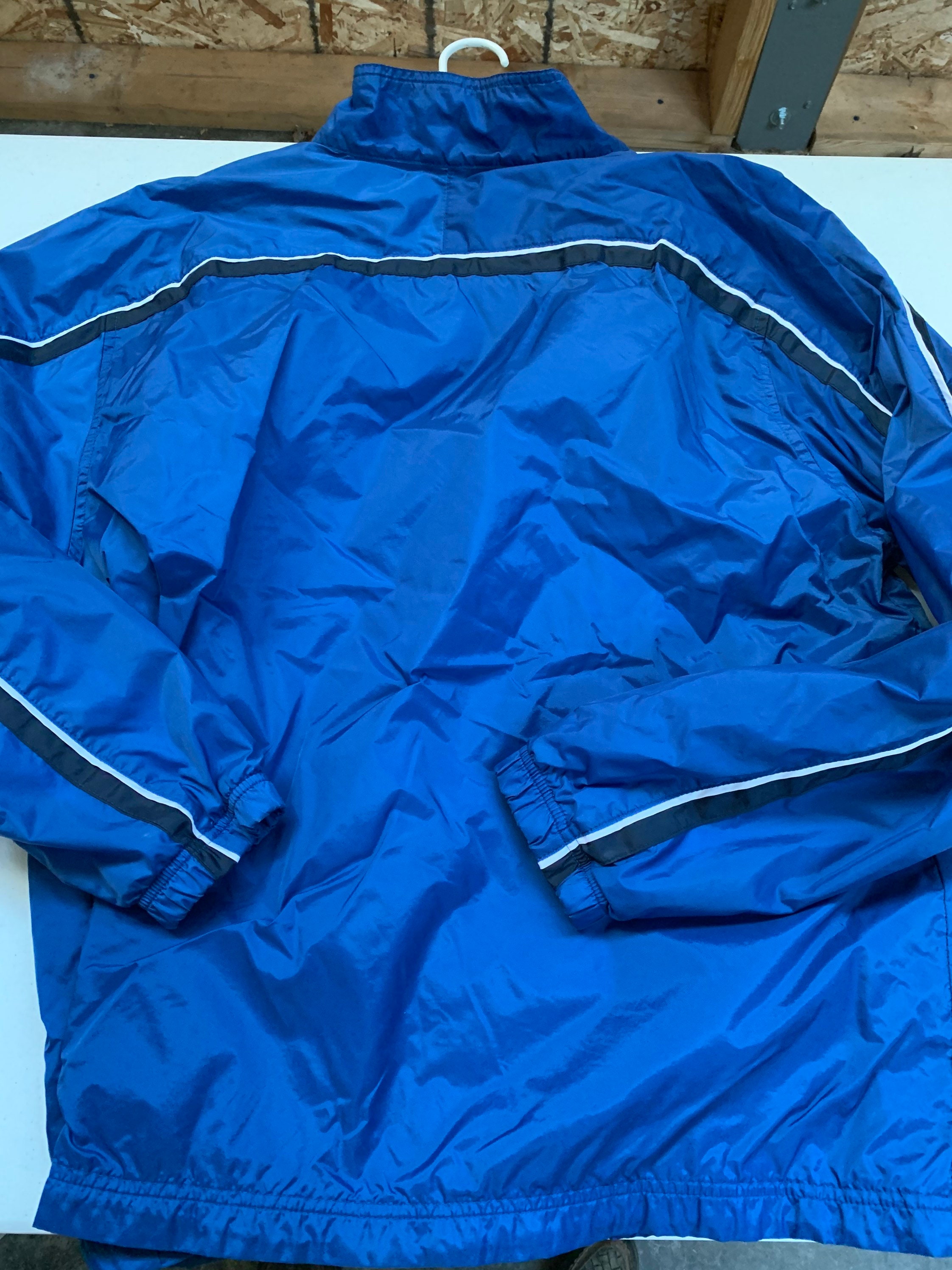 Vintage NIKE Windbreaker Jacket Blue Black XL swoosh Flaw | Etsy