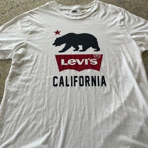 Levi’s California Bear T Shirt Taille 2XL Graphique génial