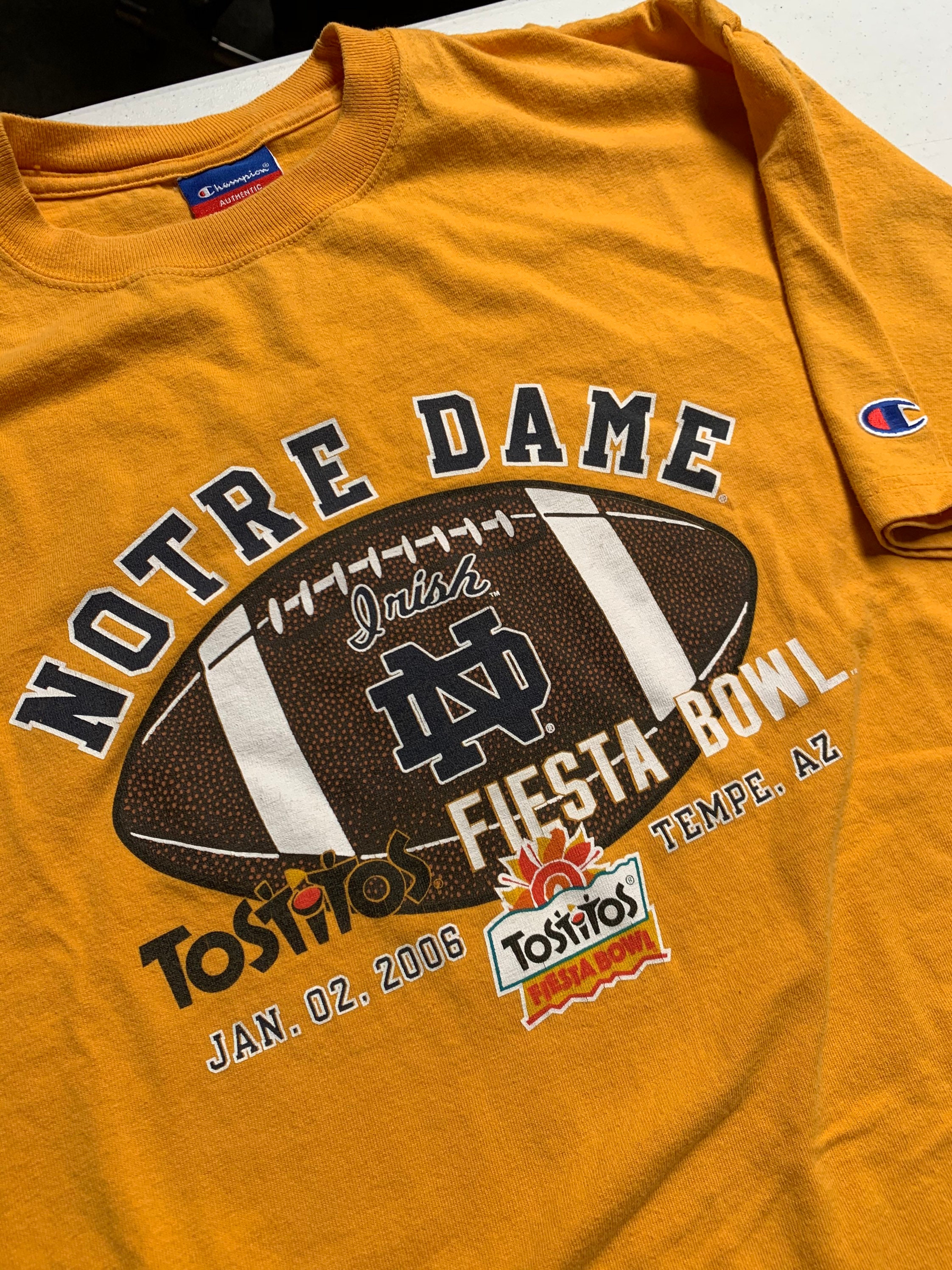 Vintage Notre Dame Irish Football 2006 Fiesta Bowl T Shirt
