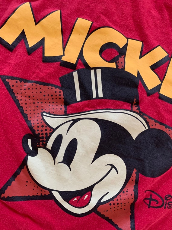 Vintage Disney Mickey Mouse T Shirt Size Large Aw… - image 2