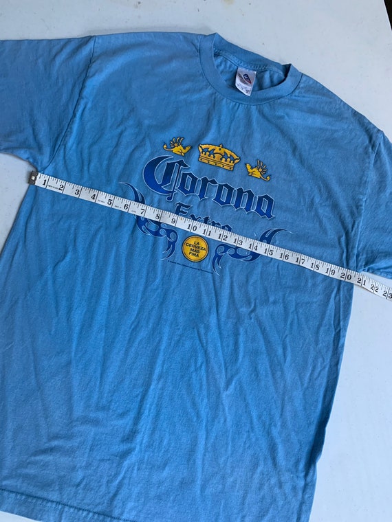 Vintage Corona Extra Beer Cerveza T Shirt Size La… - image 5