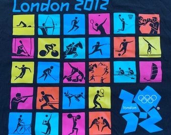 Camiseta de los Juegos Olímpicos de verano de Londres 2012, talla 2XL, gráfico impresionante