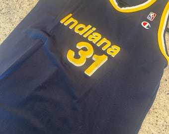 Vintage 90s Indiana Pacers Reggie Miller Champion Brand Jersey