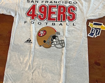 Vintage 90s San Francisco 49ers T Shirt Size Large Awesome Graphic Quality Made in USA New Old Stock