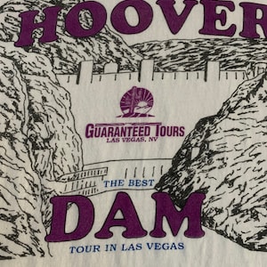 Vintage Hoover Dam Tour Las Vegas T Shirt Size XL Mejor Tour en Las Vegas