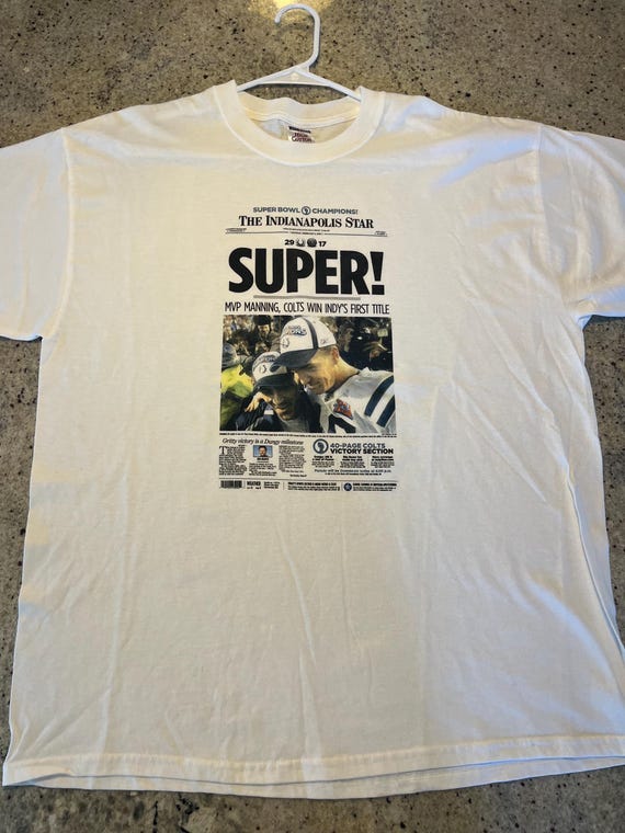 Vintage Indianapolis Colts Super Bowl Champions Indy Star T Shirt