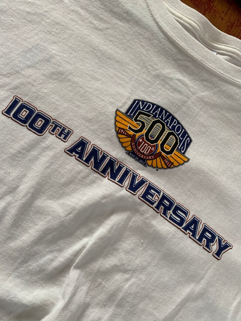 Indy 500 IMS 100th Anniversary T Shirt Indianapolis Motor Speedway Size 2XL