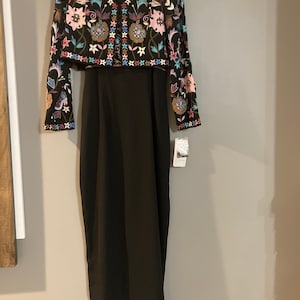NWT vintage black dress & blazer with shoulder pads women’s size Large 145 retail
