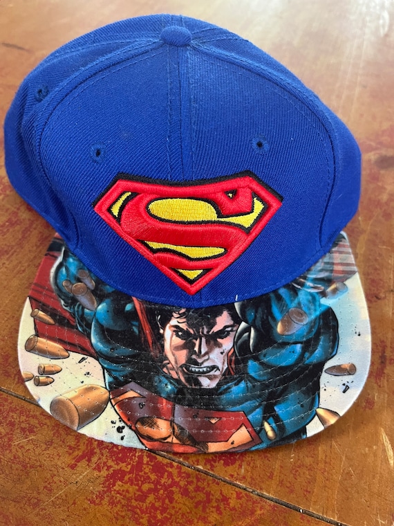 Vintage Superman Man of Steel SnapBack Hat Cap Qua