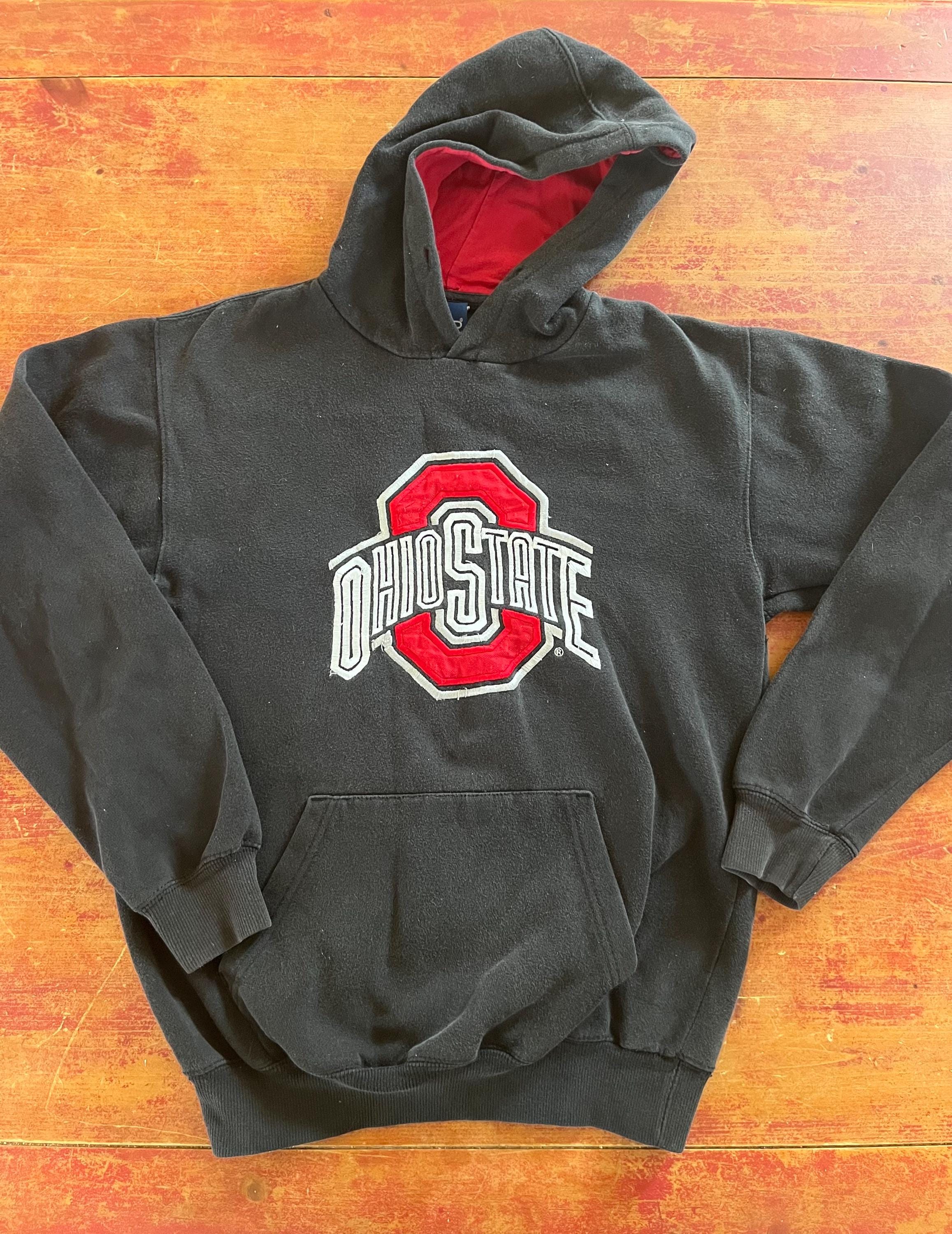 Vintage Ohio State Buckeyes Hoodie Sweatshirt Size Medium May Fit Small Quality Embroidered Logo