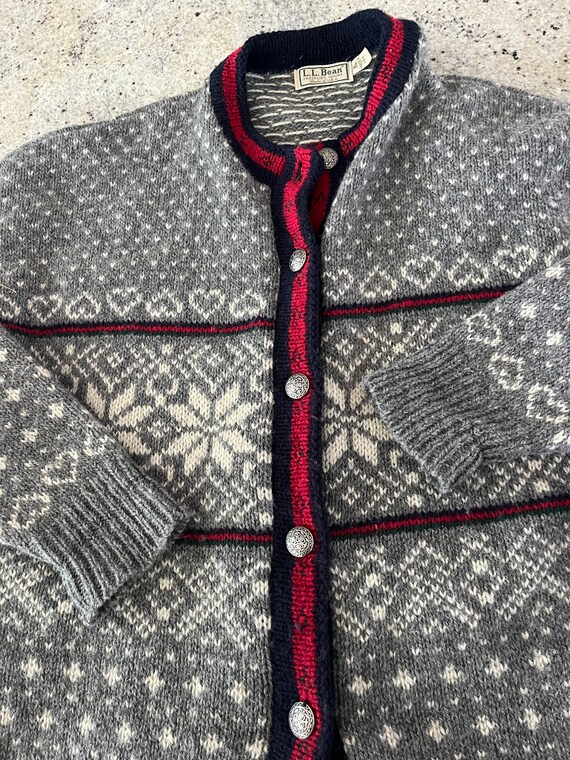 Vintage LL Bean Cardigan Sweater Size XL Quality … - image 2