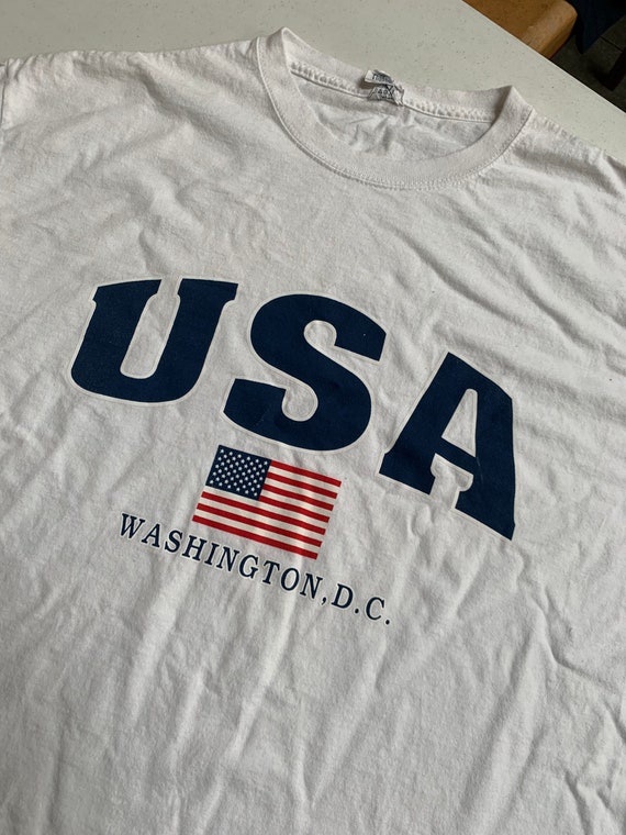 Vintage USA Washington DC American Flag T Shirt S… - image 8