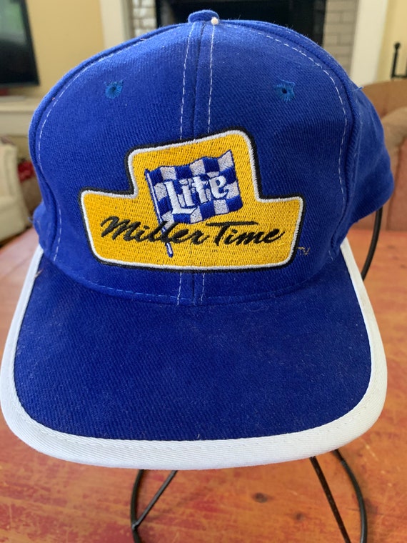 Vintage NWT Miller Lite Beer Miller Time Racing Hat Cap