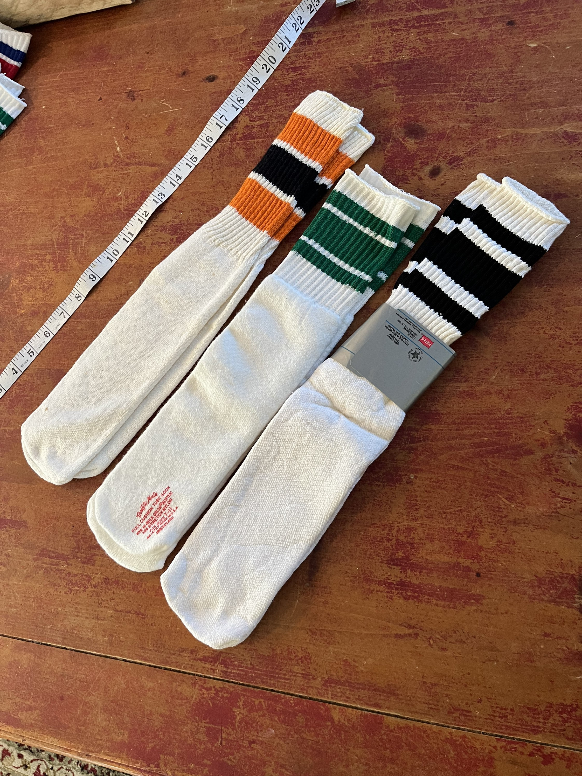 Vintage 50s 60s 70s Athletic Tube Socks Stripes New With Tags Etsy