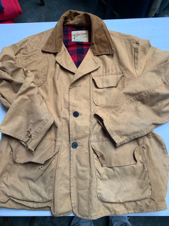 Vintage 70s Hunting Jacket Duck Canvas Distressed… - image 1