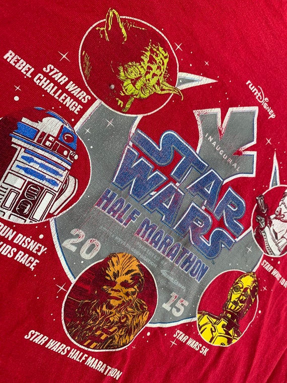 Disney Star Wars Half Marathon Race 15 Inaugural T Shirt Etsy Norway