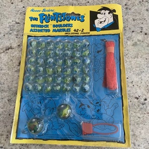 Vintage 90s Flintstones Cartoon Bedrock Boulders kulki 42 + 2 z torebką Nowe w opakowaniu NOS