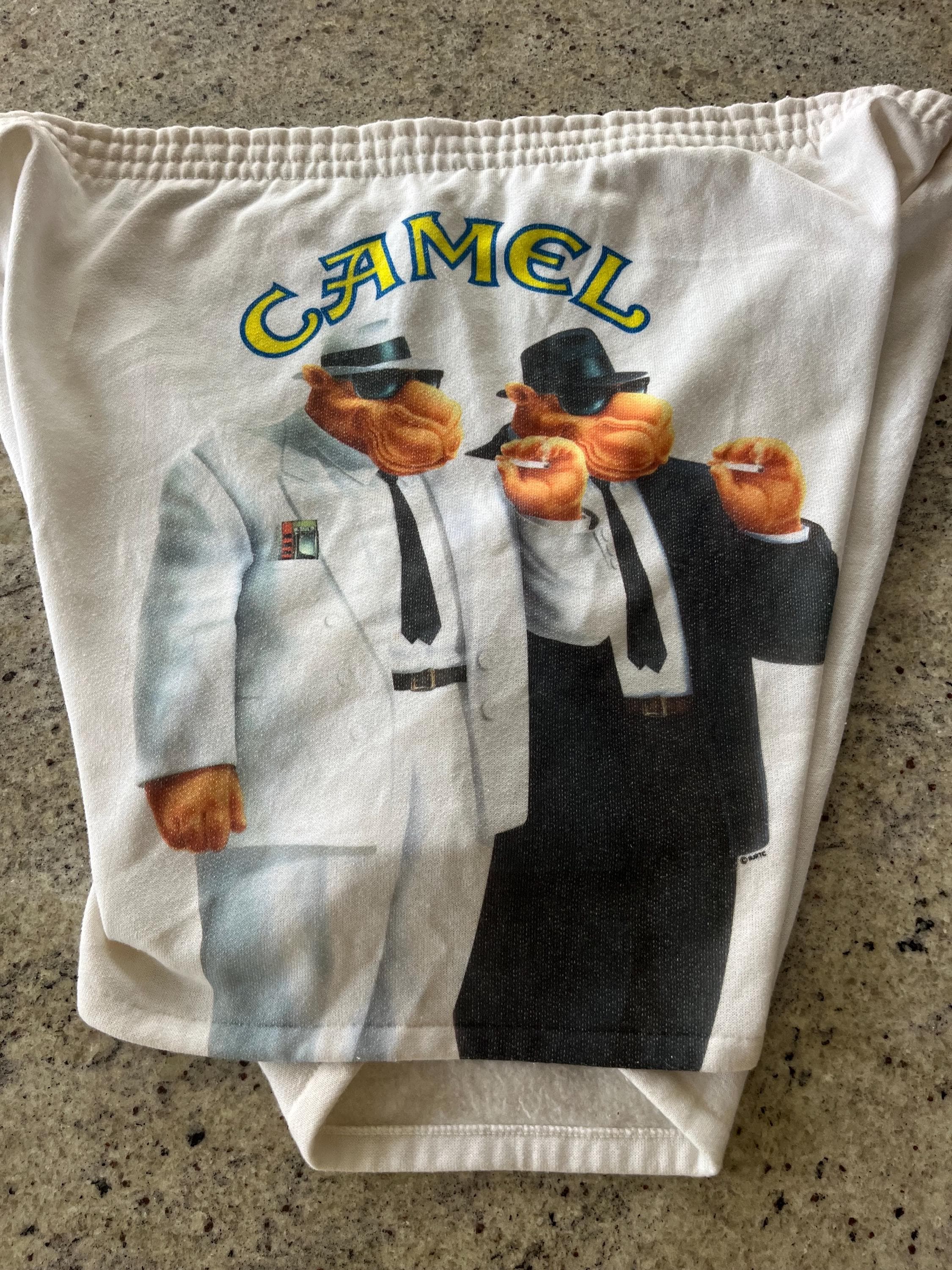 Vintage Joe Camel Cigarettes Shorts Size Large Awesome Graphic Rare