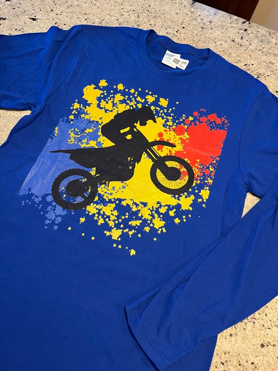 Motocross Graphic T Shirt Long Sleeve Size Small … - image 2