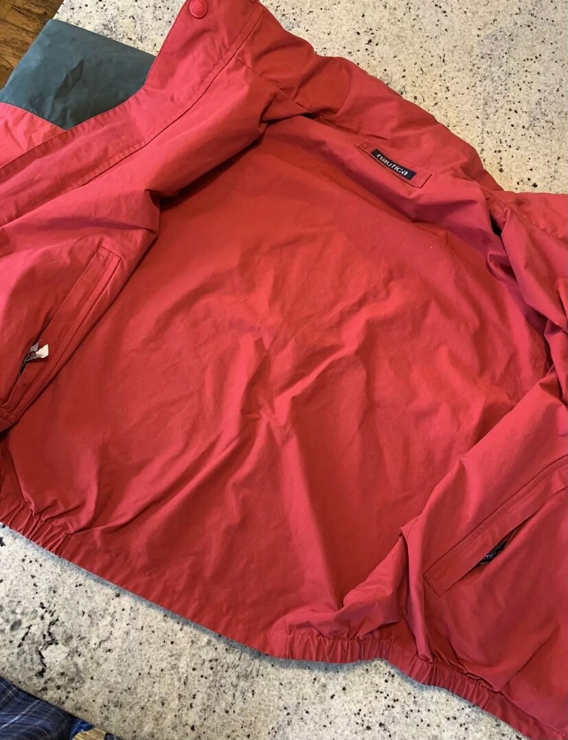 Vintage 90s Nautica Jacket Mens XL Navigation Reversible Hidden