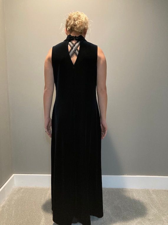 green emerald velvet dress 1990s Sheer Metallic Blue Dress, Molly Malloy Evening Wear Size Medium   Proveaux Vintage