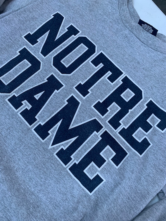 Vintage Notre Dame Crewneck T Shirt Size Small Quality Heavy 100% Quality Cotton