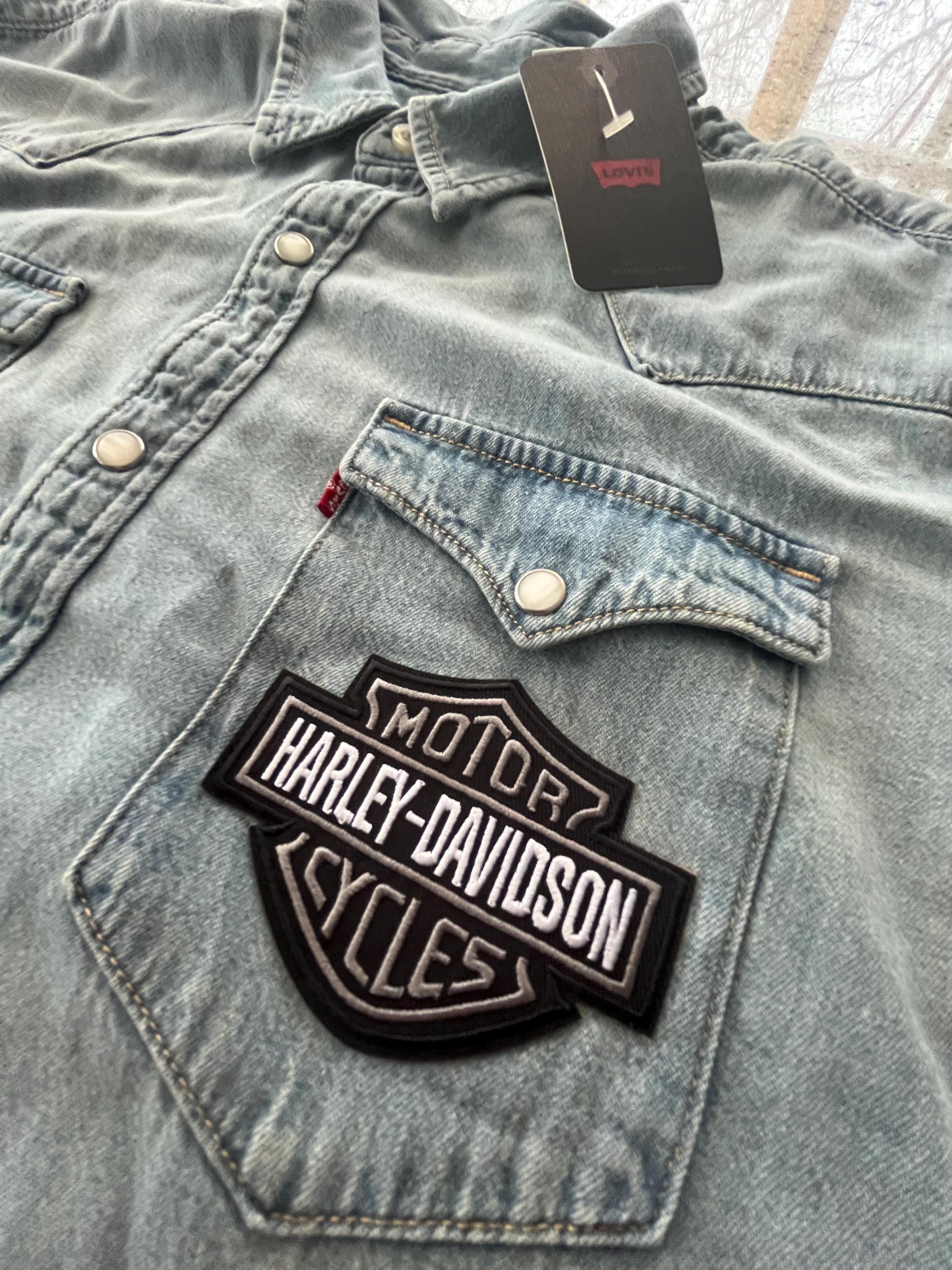 Denim Harley Shirt - Etsy