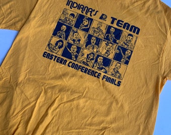 Old Indiana Pacers Players T Shirt 2014 Eastern Conference Finals XL Paul George David West Lance Stephenson