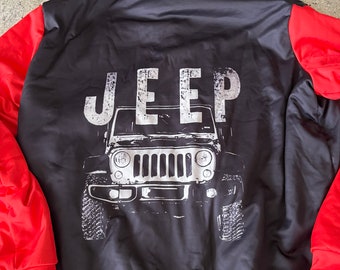 Vintage JEEP Hooded Jacket Coat Fleece Lined Size XXL 2XL