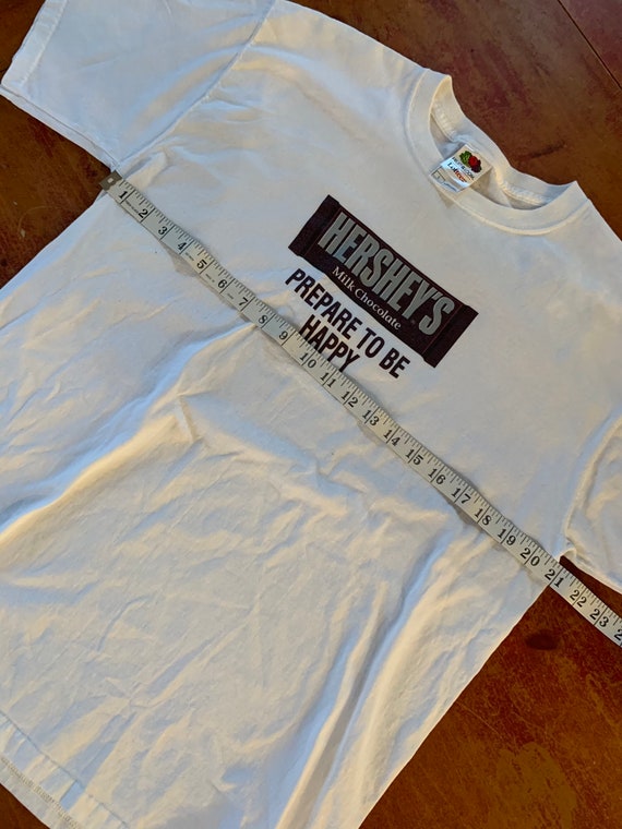 Vintage Hershey’s Milk Chocolate Candy Prepare to be Happy T Shirt Size Large EUC Excellent Condition View 5