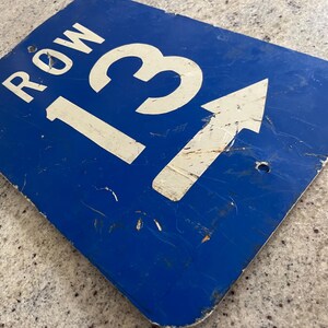 Vintage Row 13 Street Sign Blue & White Quality Heavy Metal 18” X 12 ...