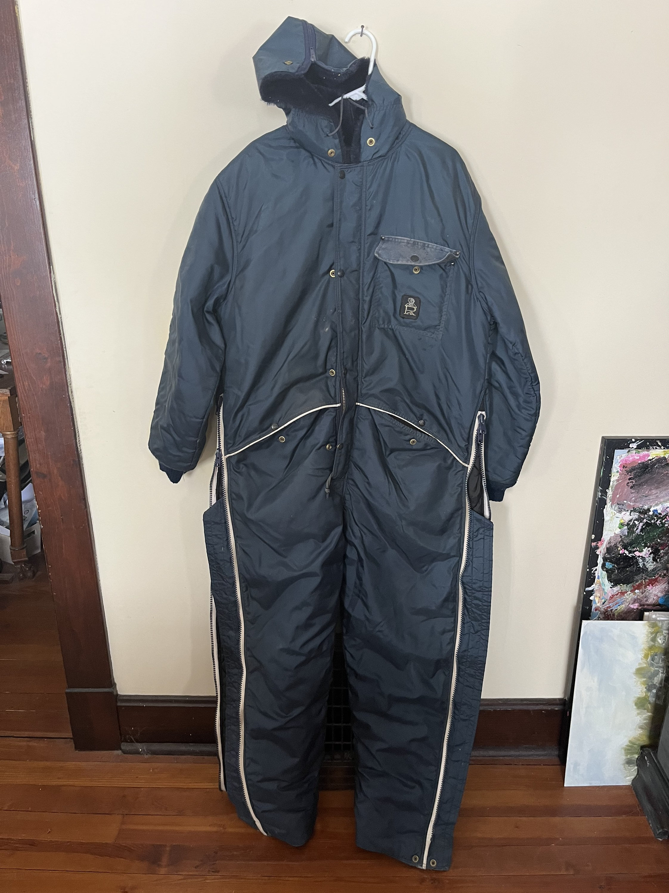 Vintage Refrigiwear Men Insulated Hooded Coverall Winter Snow Suit