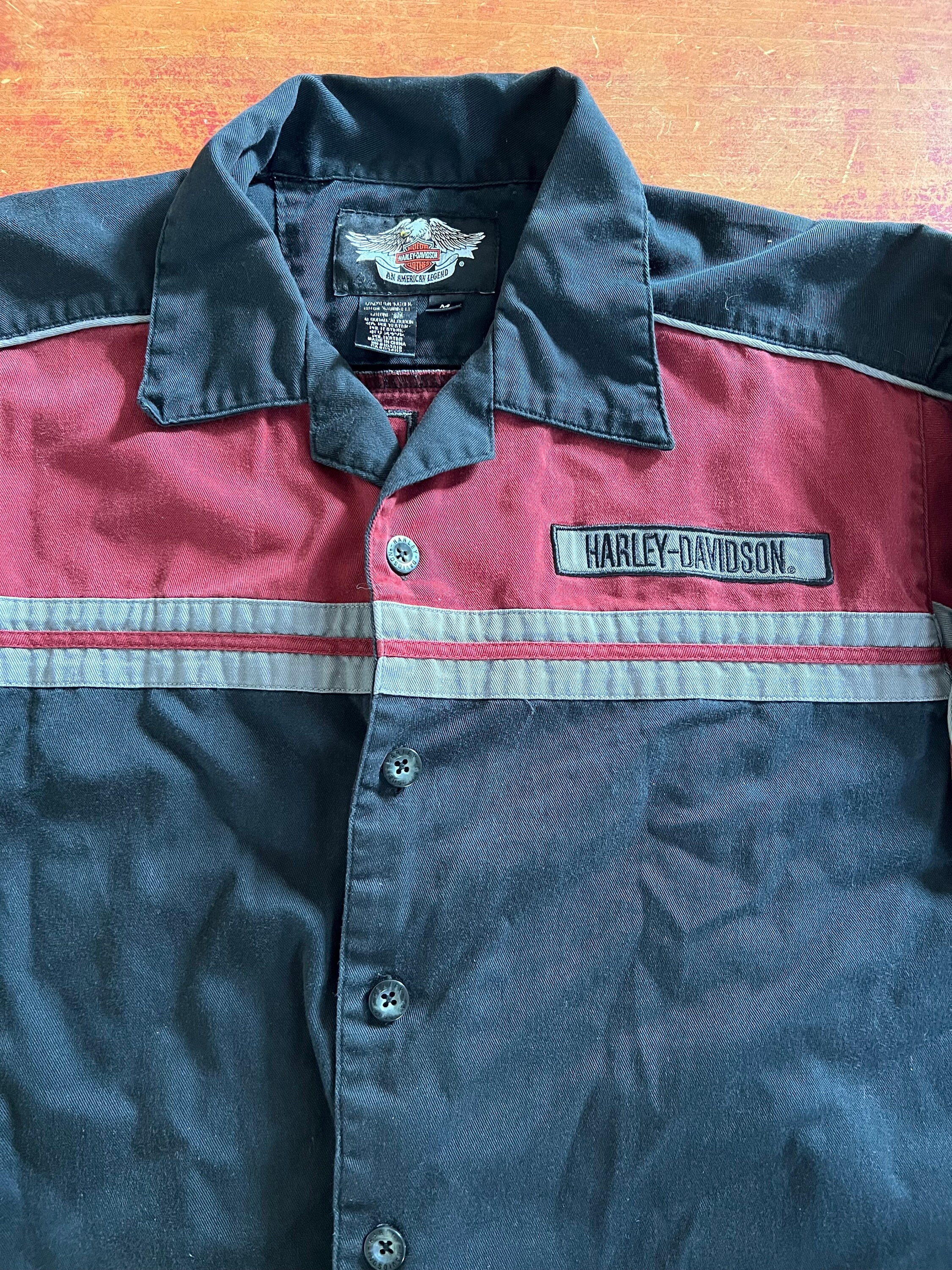 Harley davidson button up short sleeve shirts deals