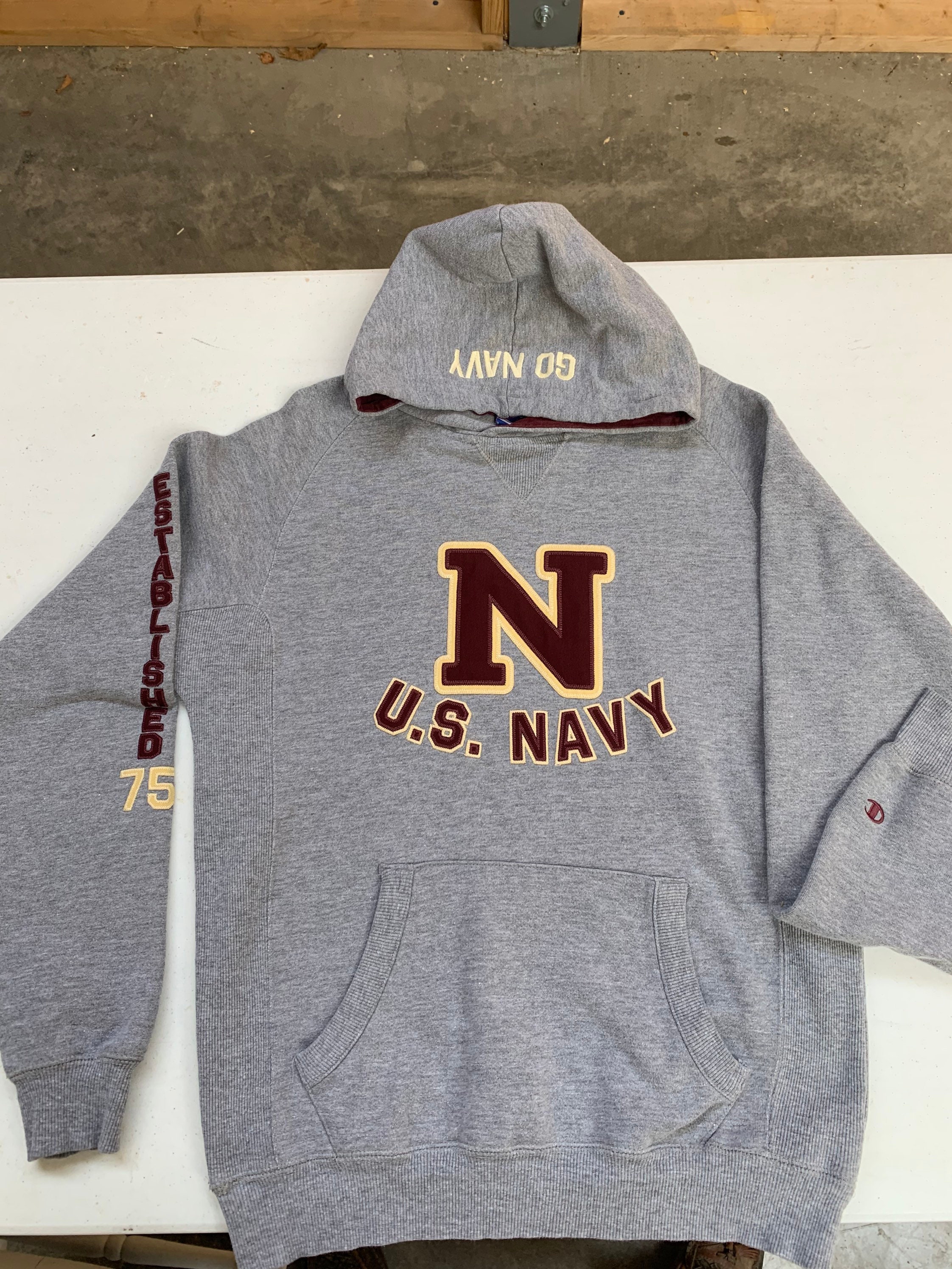 acceptere munching Samme Vintage US Navy Classic Gray Champion Brand Hoodie Sweatshirt - Etsy Israel