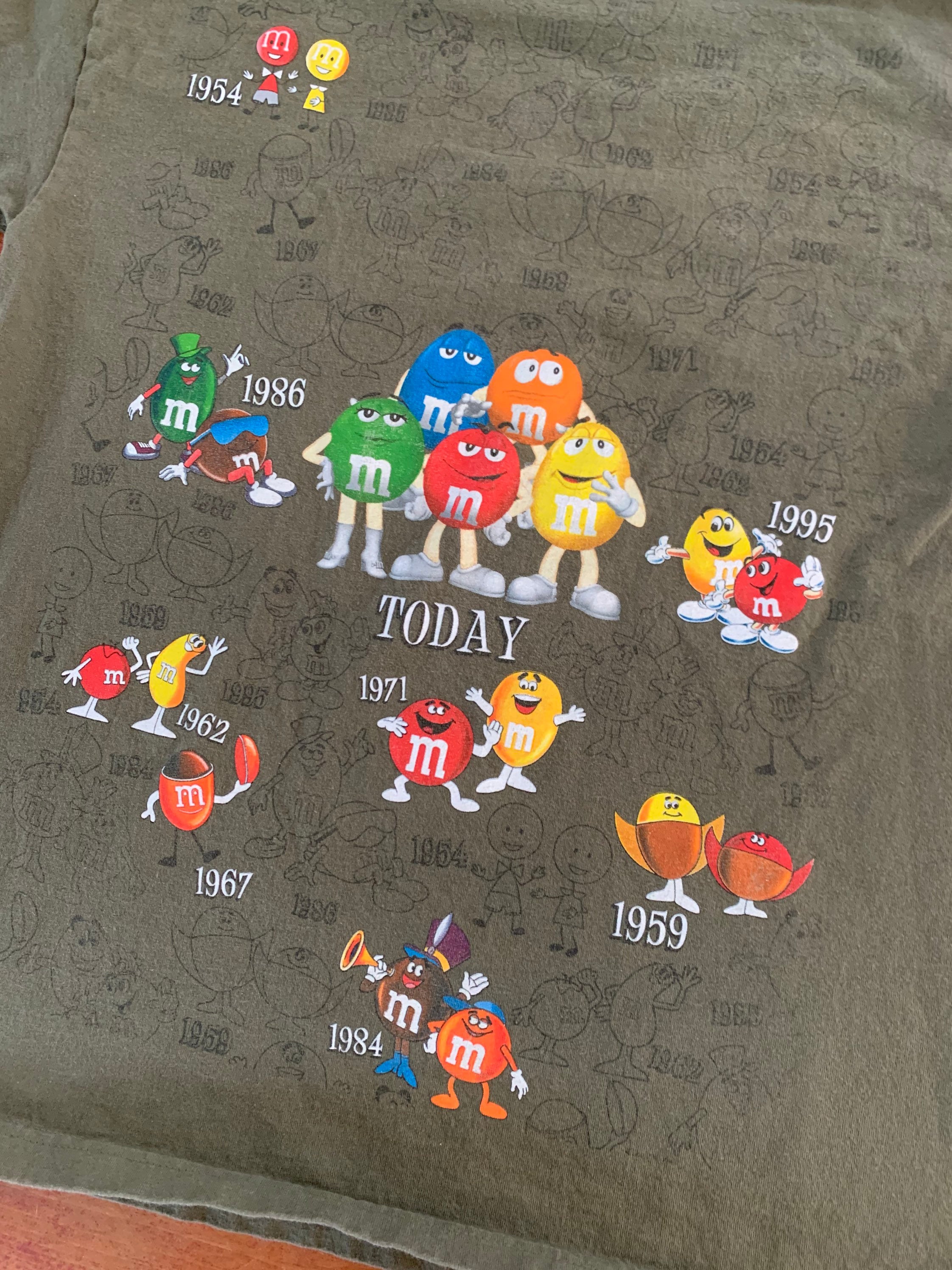 Vintage M & Ms History T Shirt Awesome Graphics Size Medium - Etsy