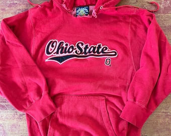 Vintage The Ohio State University Hoodie Sweatshirt Size Small Quality Reverse Weave