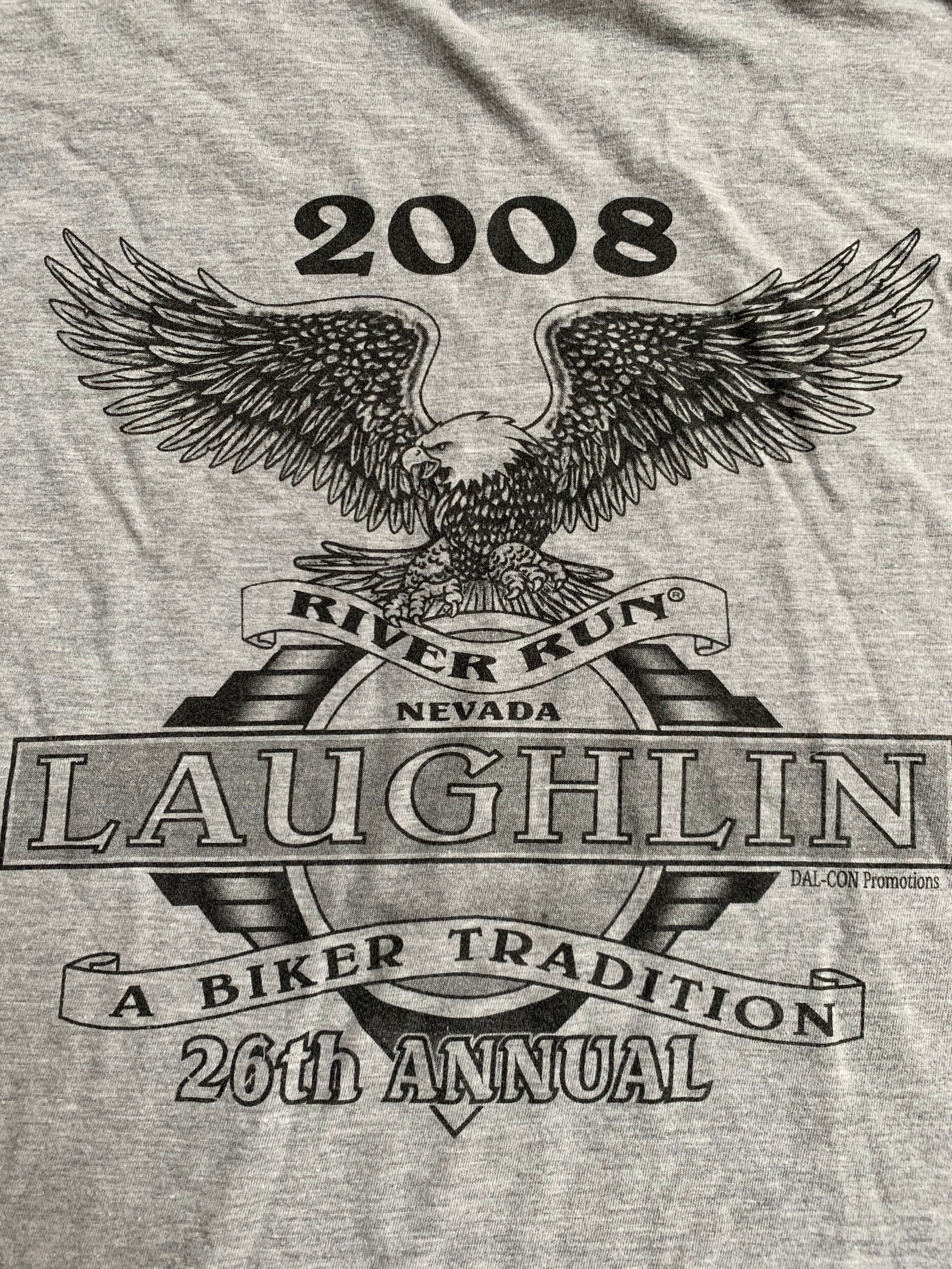 Vintage 2008 Laughlin Nevada Motocicleta River Run Camiseta Tamaño 